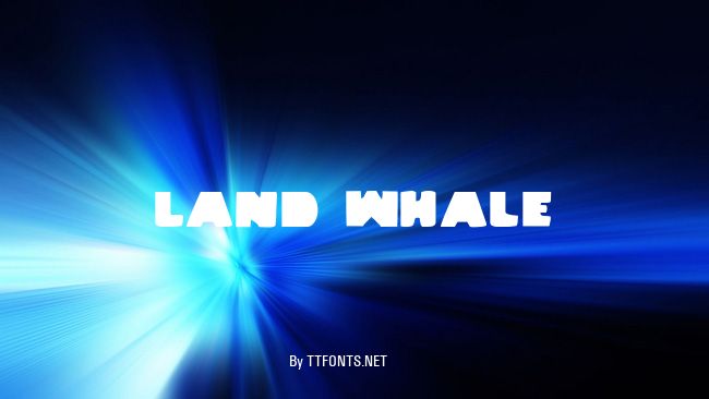 Land Whale example